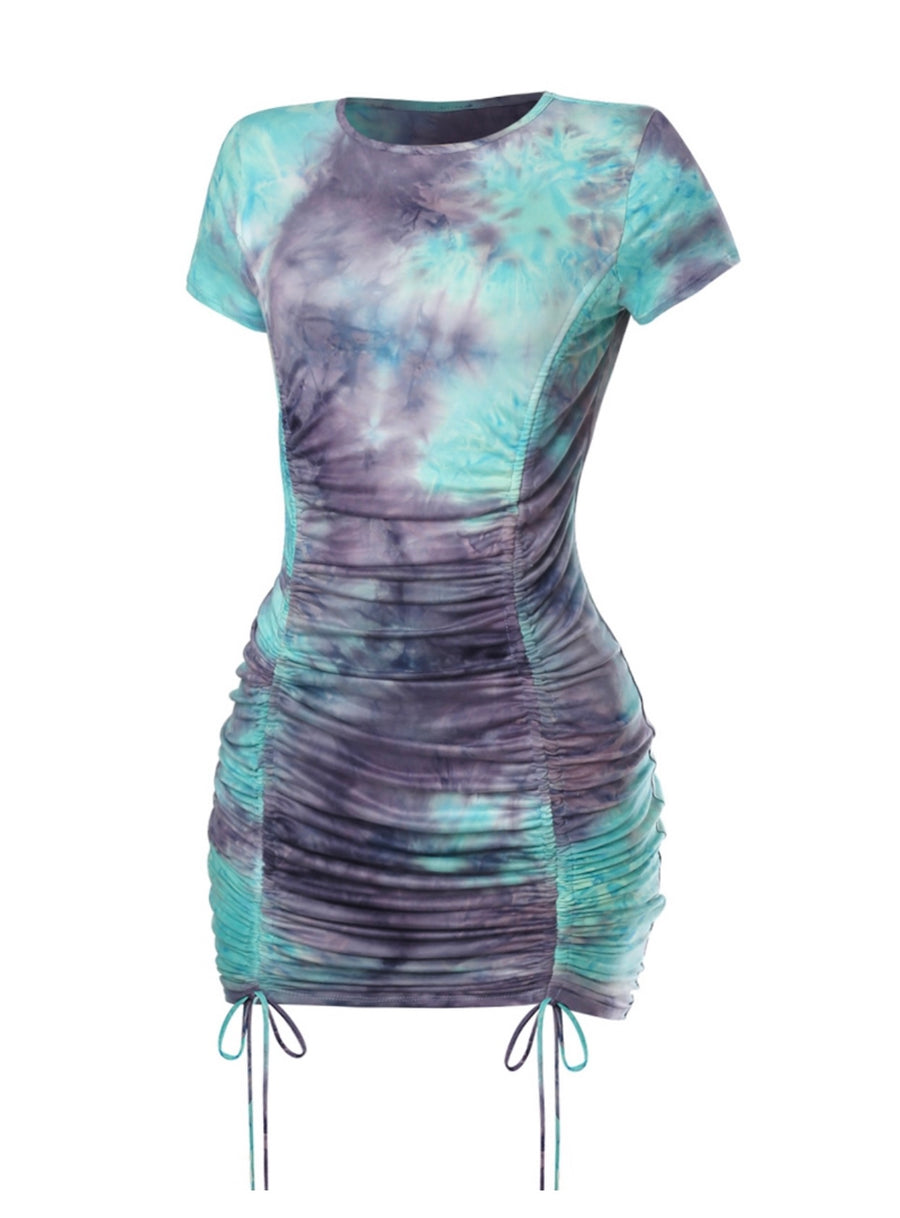 Tie Dye Mini Dress-Yaniraparkerco.com-