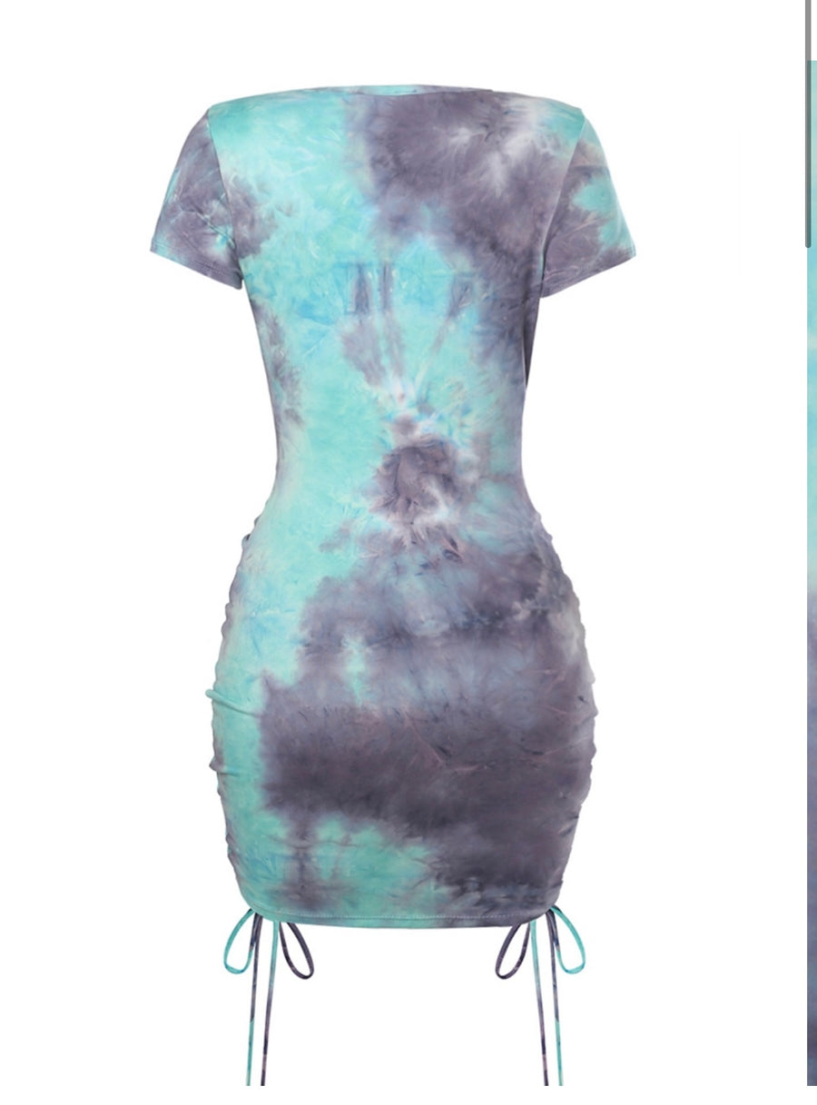 Tie Dye Mini Dress-Yaniraparkerco.com-