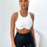 O Neck Crop Tee